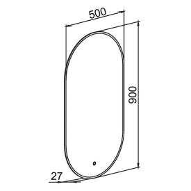 Зеркало Solar 50x90