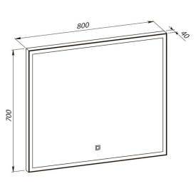 Зеркало Luce 80x70