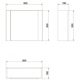 Тумба и раковина Arteco 60 + Зеркальный шкафчик Arteco