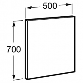 Зеркало Debba 50x70, серый антрацит