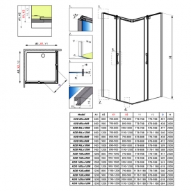 Душові двері Espera KDD 100 L