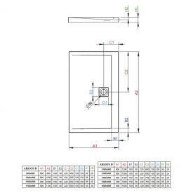 Піддон Argos D 120x80