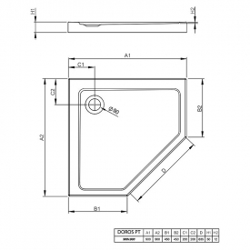 Піддон Doros PT 90x90