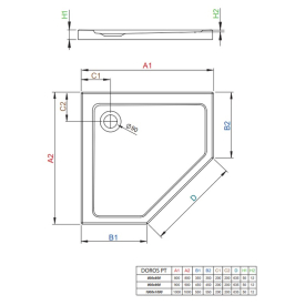 Поддон Doros PT 90x90