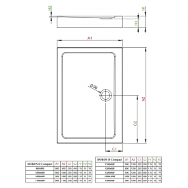 Поддон Doros D Compact 120x80