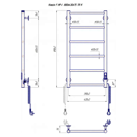 Полотенцесушитель Классик F HP-I 80x43 TR K
