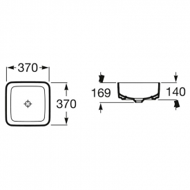 Раковина Inspira Square 37 накладна квадратна