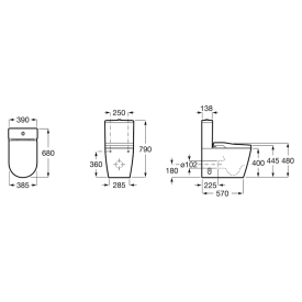 Унитаз-компакт Inspira In-Wash Rimless