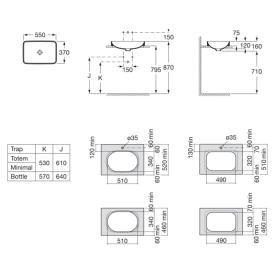 Раковина Inspira Square 55