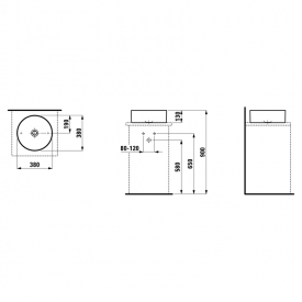 Раковина Living Square 38 накладна кругла