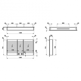 Шафка дзеркальний Frame 25 130