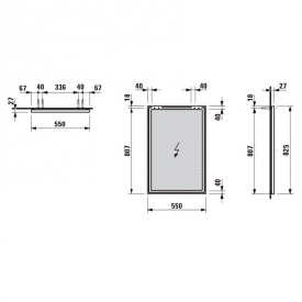 Зеркало Frame 25 55x82,5 с рамой