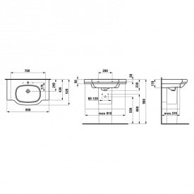 Раковина LB3 85 з покриттям LCC