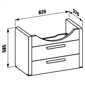 Шафка для раковини LB3 дуб