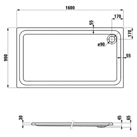 Піддон Solutions 160x90