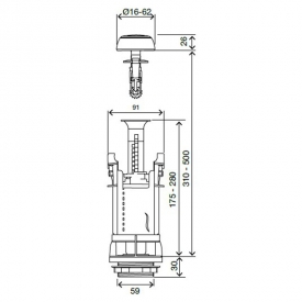 Клапан змивний Atlas Cable