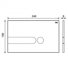 Кнопка Iplate 3/6 soft touch біла