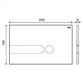 Кнопка Iplate 3/6 soft touch чорна