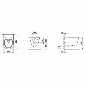 Чаша унітаза Kartell Rimless, LCC