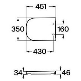 Сидіння для унітазу Gap Square Supralit