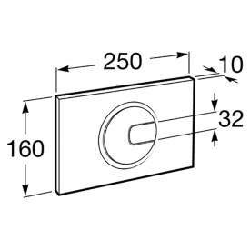 Кнопка PL4 dual 3/6, белая