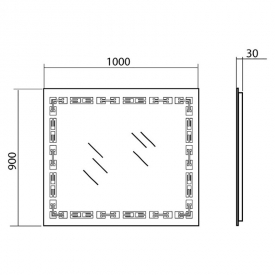 Дзеркало Сигма 100x90 LED