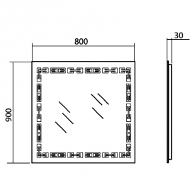 Дзеркало Сигма 80x90 LED