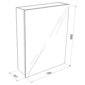 Шкафчик зеркальный Eko 55