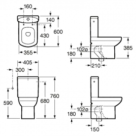 Чаша унитаза Dama Senso Compact