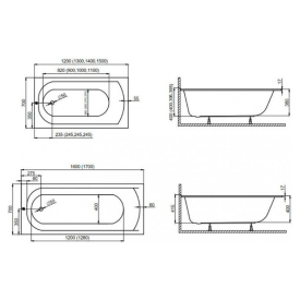 Ванна Classic Slim 150x70