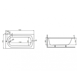 Ванна Classic Slim 150x75