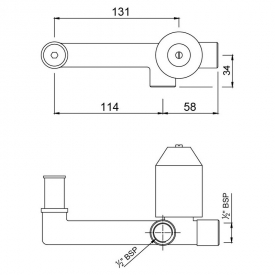 Вбудований механізм змішувача ALD-CHR-233