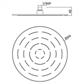 Верхній душ Maze круглий, хром