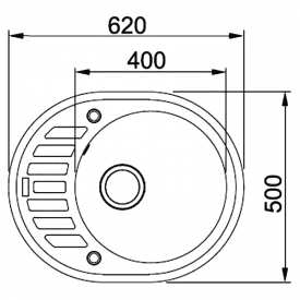 Кухонная мойка Ovale 62 врезная, терра