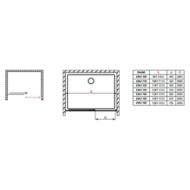 Душові двері Idea DWJ 120 L