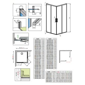 Душова стінка Idea KDD 75 L