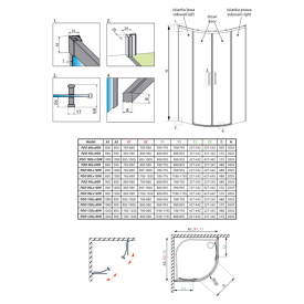 Душова штора Idea PDD 90x90