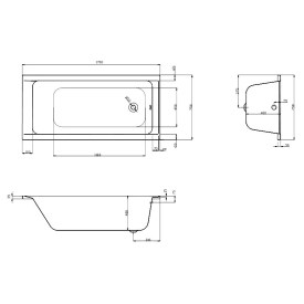 Ванна One 170x75