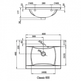 Раковина Classic 60