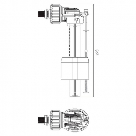 Клапан впускний Compact 1 / 2``, бічний підвід