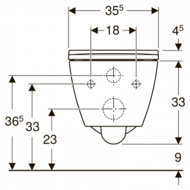 Інсталяція Duofix 3-in-1 458.126.00.1 + чаша унітаза Smyle Square Rimfree 500.683.00.2