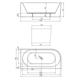 Ванна Crea 170x83