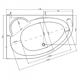 Ванна Asymmetric II 160x105 левая