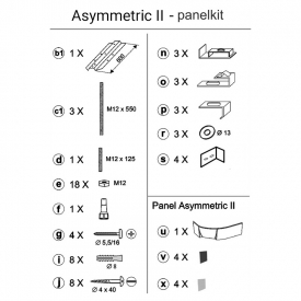 Кріплення для фронтальної панелі Asymmetric II