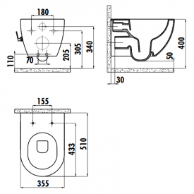 Инсталляция OLI120 Plus 099949 + чаша унитаза Free Rim-Off FE322-34CB00E-0002