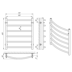 Полотенцесушитель Классик П6 50x60