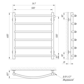 Полотенцесушитель Классик П6 50x60