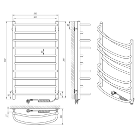 Полотенцесушитель Евромикс П10 50x90