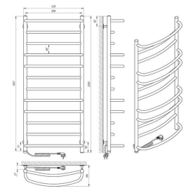 Полотенцесушитель Евромикс П12 50x120