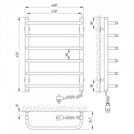 Полотенцесушитель Стандарт П6 45x60